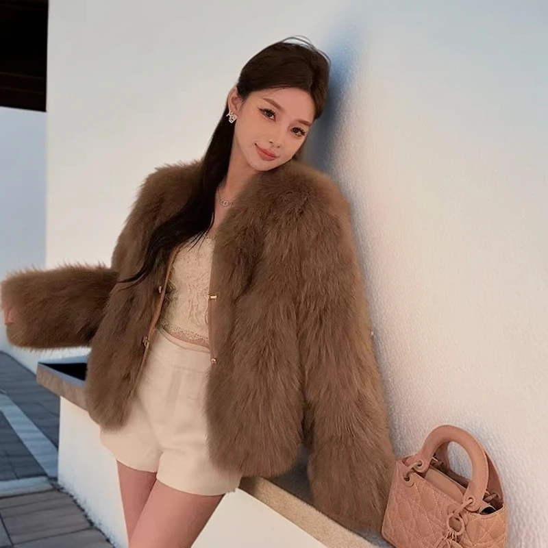 女式轻奢美拉德色 小金扣高端年轻款 时尚气质小香风秋冬外套