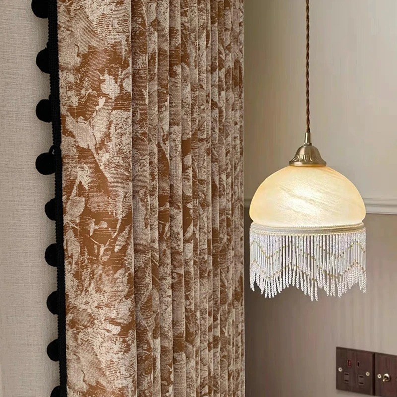 S唐顿庄园法式复古窗帘绍兴柯桥提花遮光客厅卧室中古风