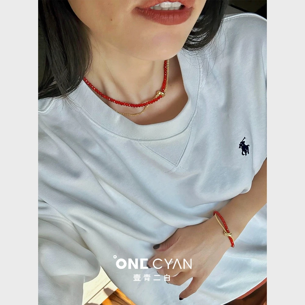 铜合金手链 《鸿宝》BV绳结双层手链项链