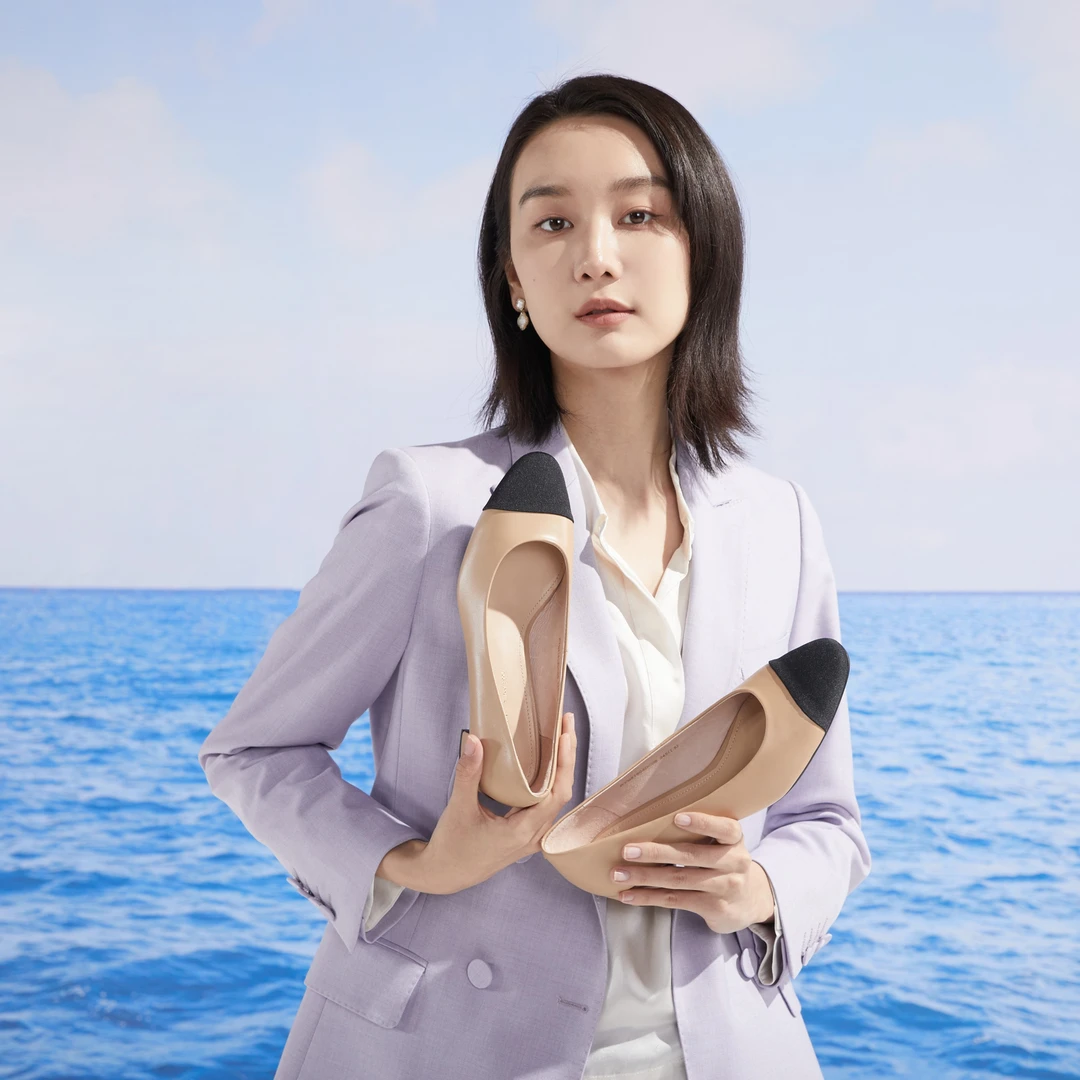 【撞色小香风】浅口软底拼接小香风旅游单鞋女法式舒适女鞋新款气质