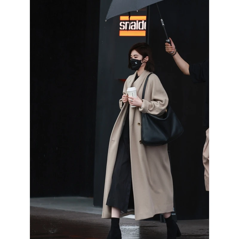 NT-直筒双排扣中长款大衣外套30A4150129