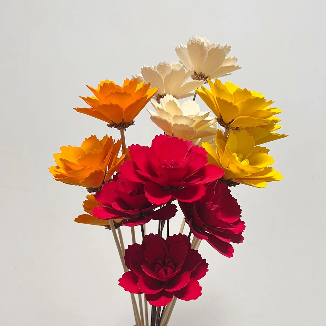 【花落谁家】亚洲牡丹花手工木片花干花批发家居婚庆艺术插花拍摄