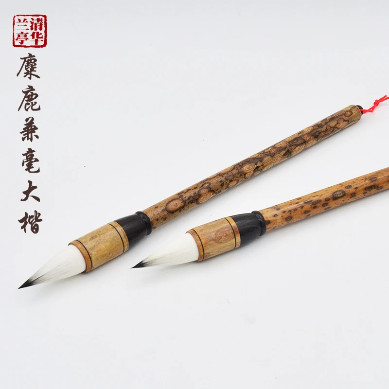 湘妃竹兼毫短胖笔头吸墨饱满大楷对联榜书斗笔大毛笔福字