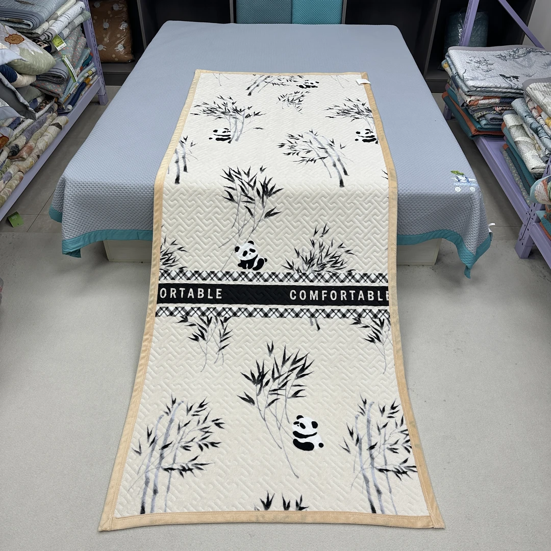 熊猫120*220cm宝宝绒床盖加厚秋冬沙发垫学生宿舍床垫过冬神器