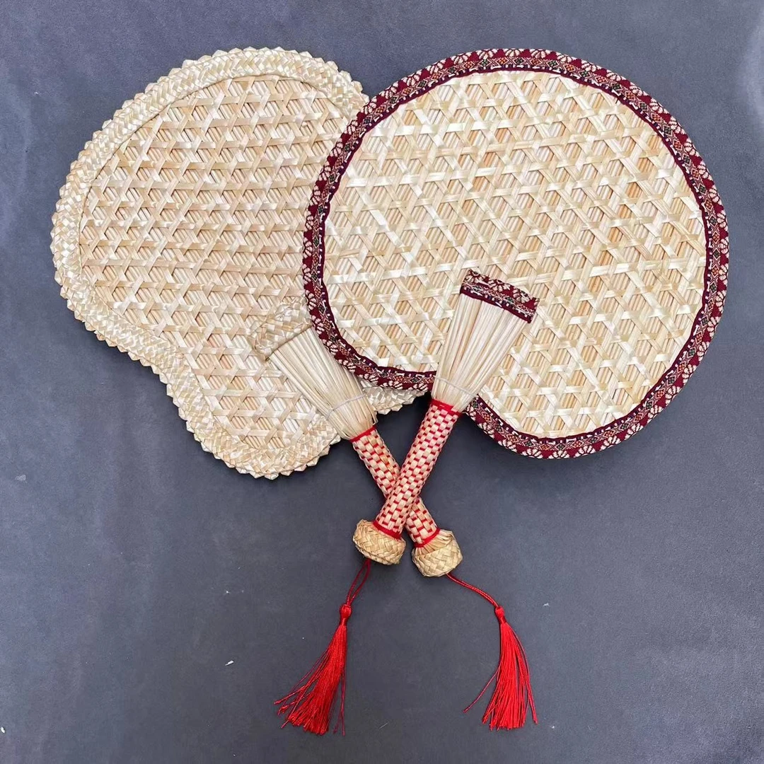 非遗麦秆扇【买一送一】手工编织驱蚊纳凉美观实用古风