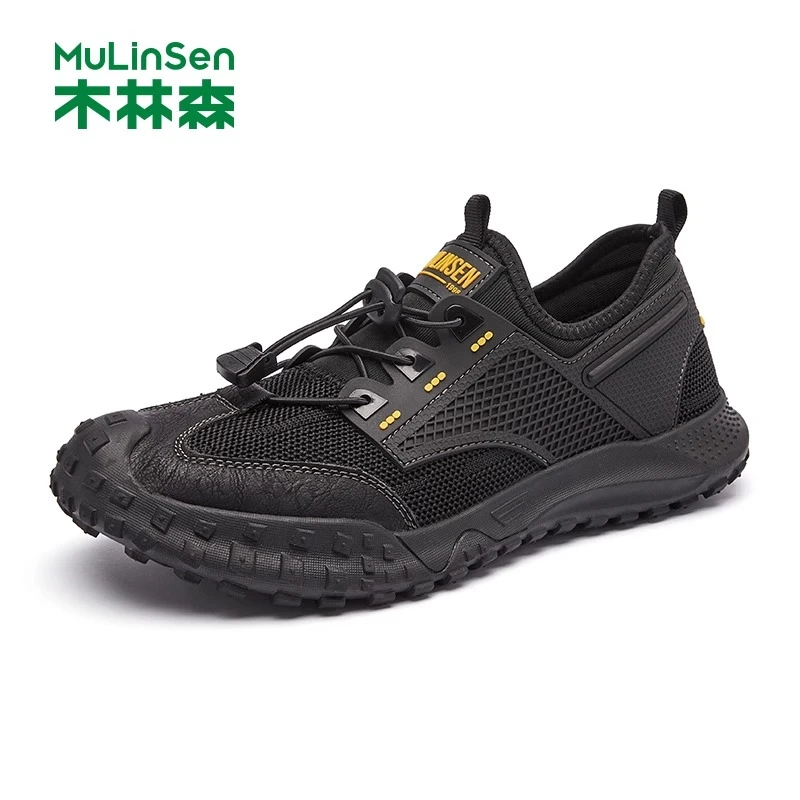 木林森男士夏季新款潮流百搭透气防滑软底男鞋轻便网面休闲运动鞋