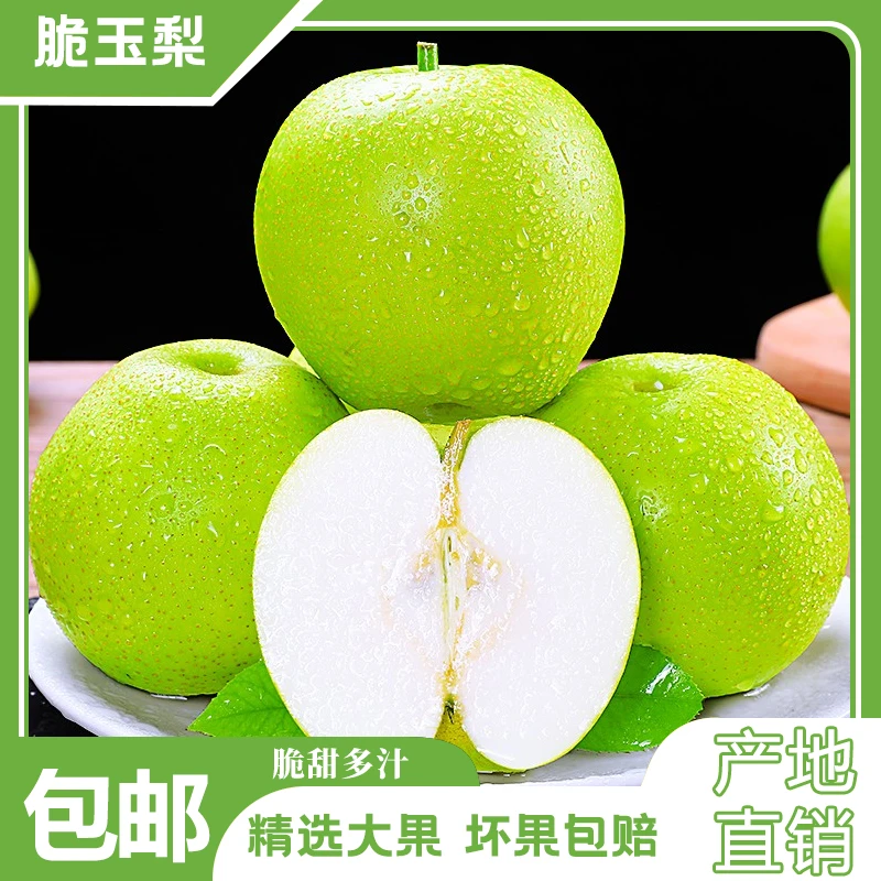 脆玉梨，皮薄脆冠梨冰糖翠玉梨当季新鲜水果脆甜梨子5斤爽口香甜