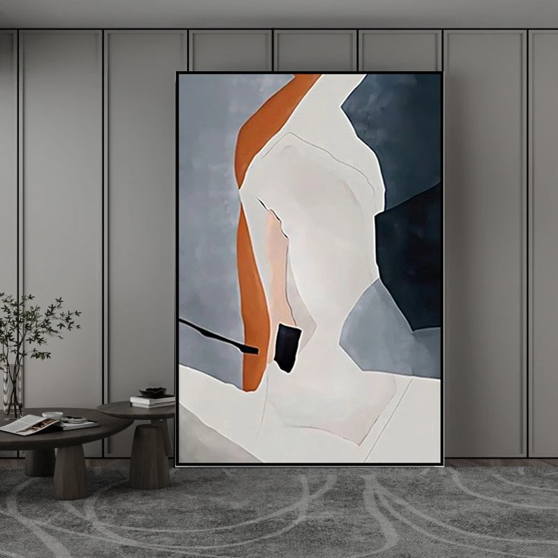 （告白）手绘油画客厅沙发背后落地装饰画抽象画玄关走廊过道挂画