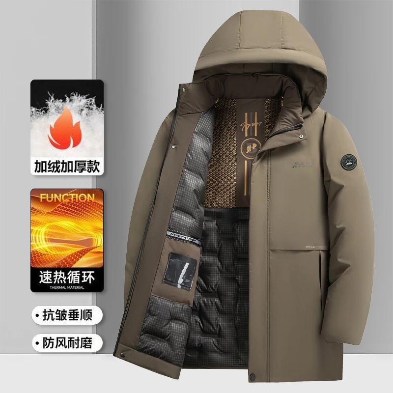 石墨烯中年棉衣男士冬季棉衣商务休闲加厚保暖棉服男式爸爸装外套