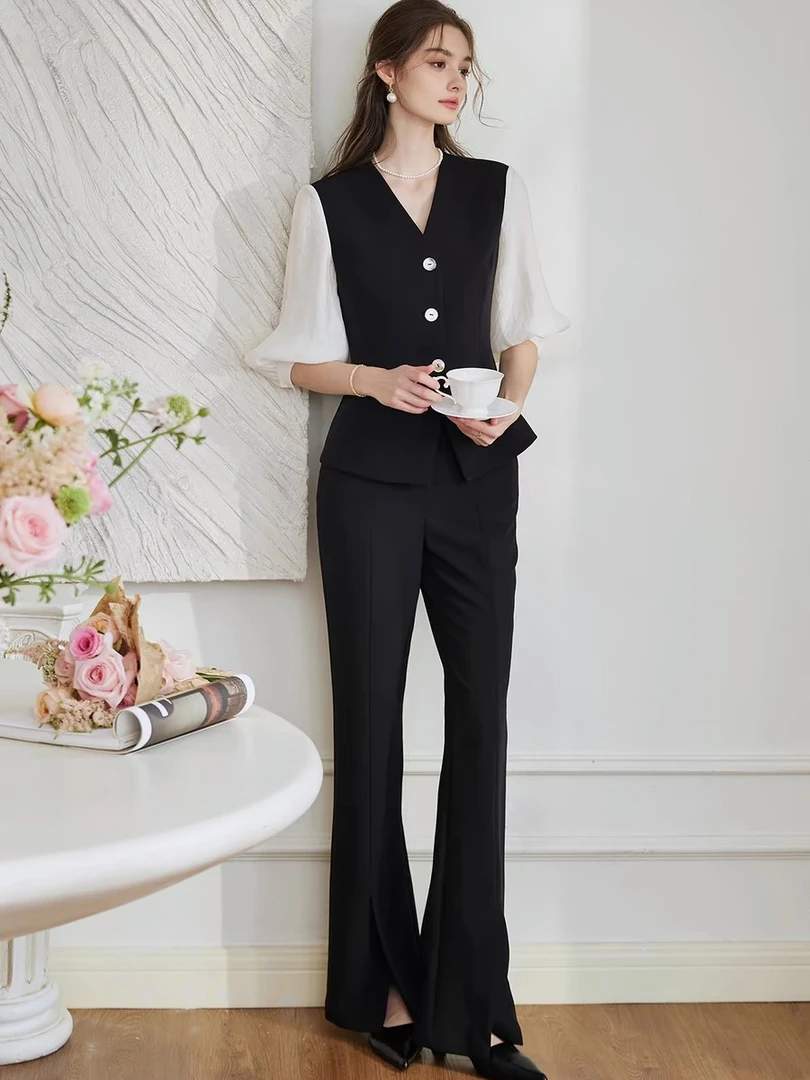 陈姐姐女装直播间专用链接孔雀蓝色休闲裤子