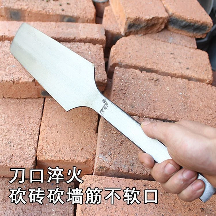 孟传国砖刀砌砖全钢双面中号砌刀砌墙用泥工瓦工一体成型锻打平整