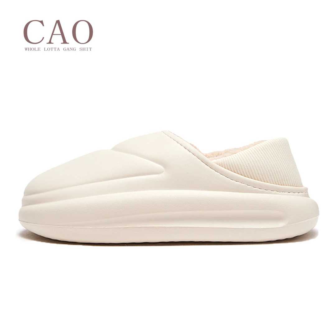 【丛林狮子】CAO/23FW 鲸鱼鞋一脚蹬棉拖鞋 秋冬保暖加绒外穿防水