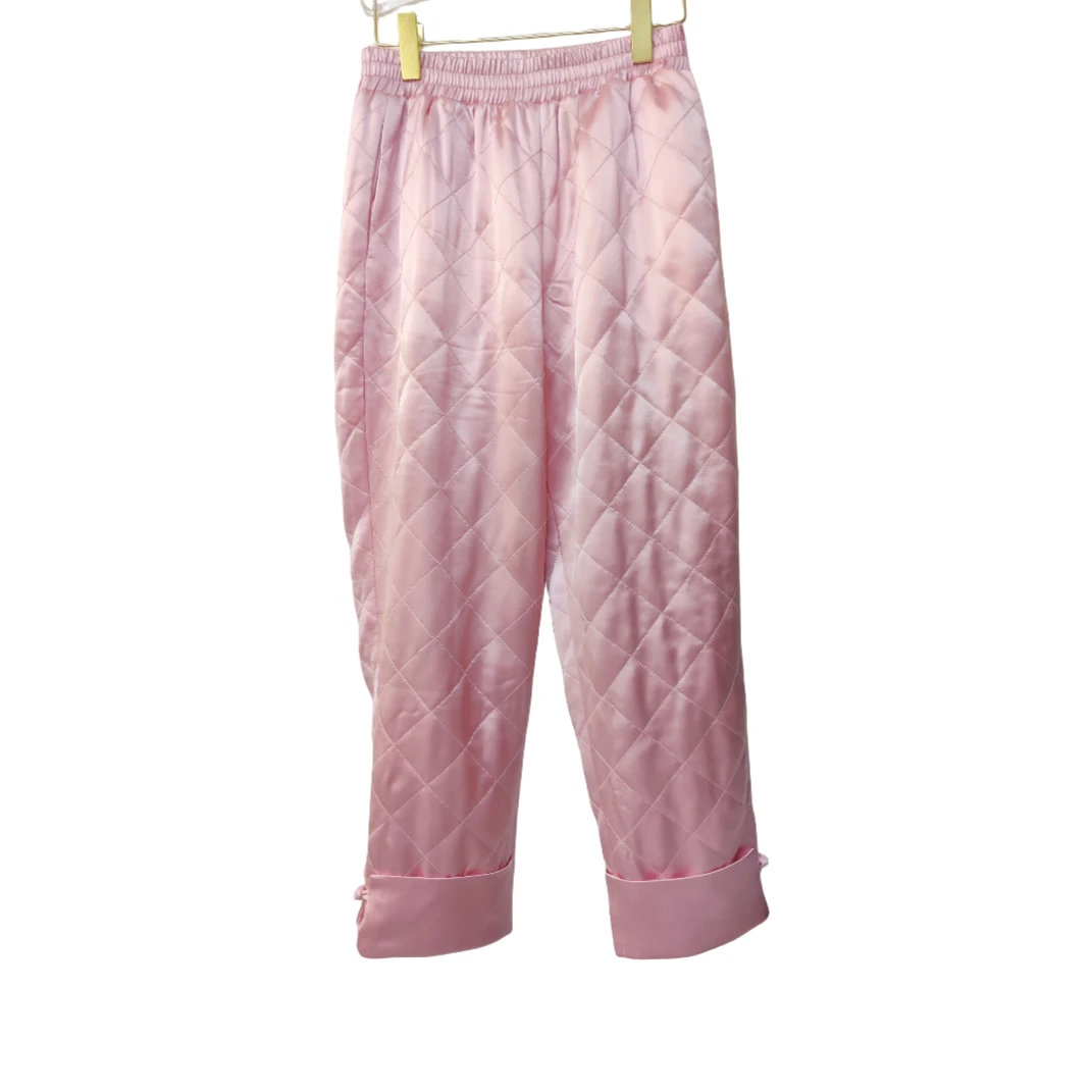 【叶舒】醋酸时尚行棉纯色新中式百搭哈伦裤