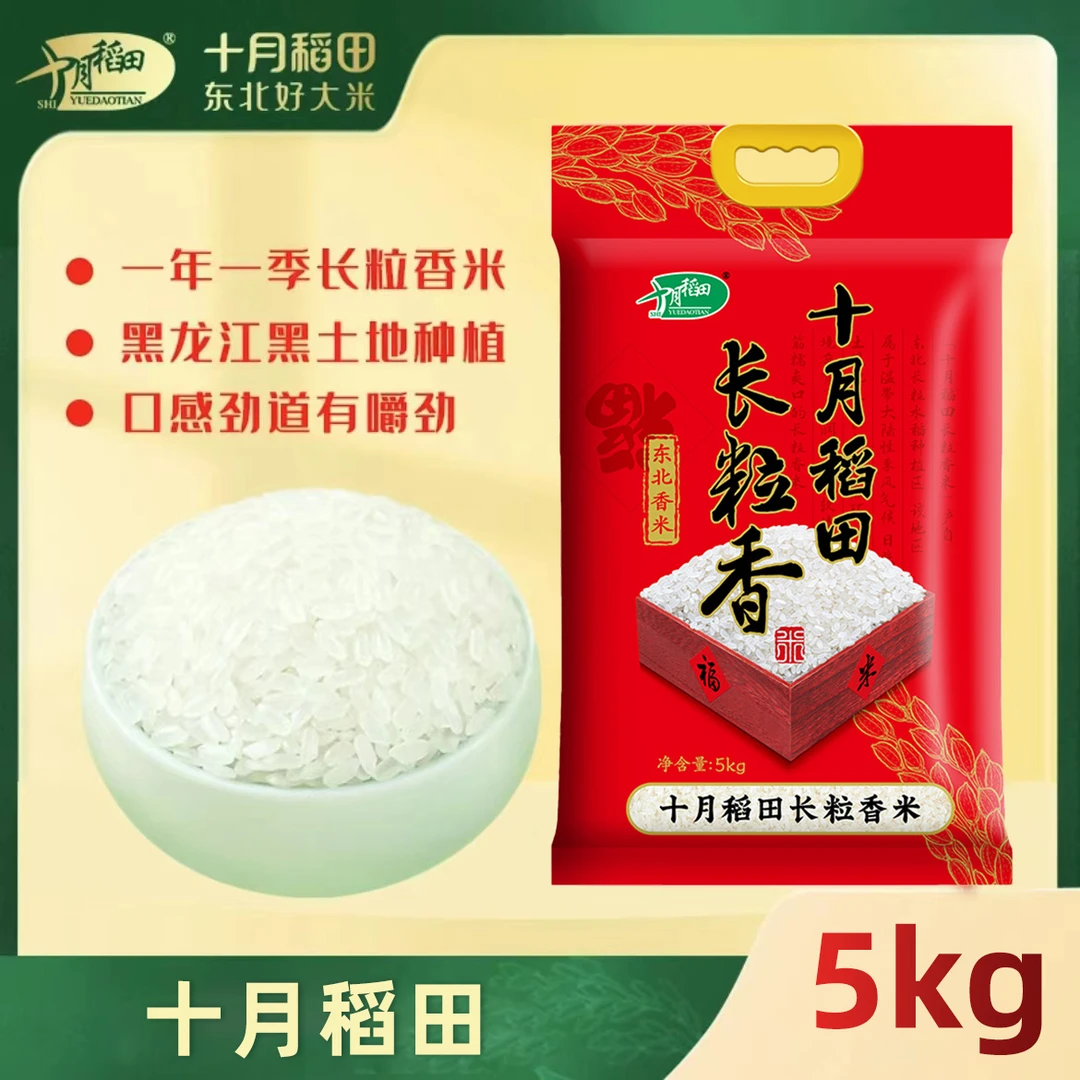 十月稻田 长粒香大米 东北大米 香米 5kg/10kg