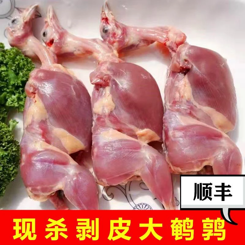 20只现杀去皮鹌鹑新鲜母鹌鹑烤鹌鹑包邮