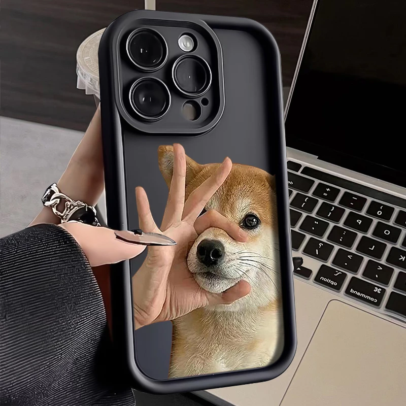 创意搞怪柴犬iphone15苹果壳14promax新款13pro防摔12/11/XS/XR