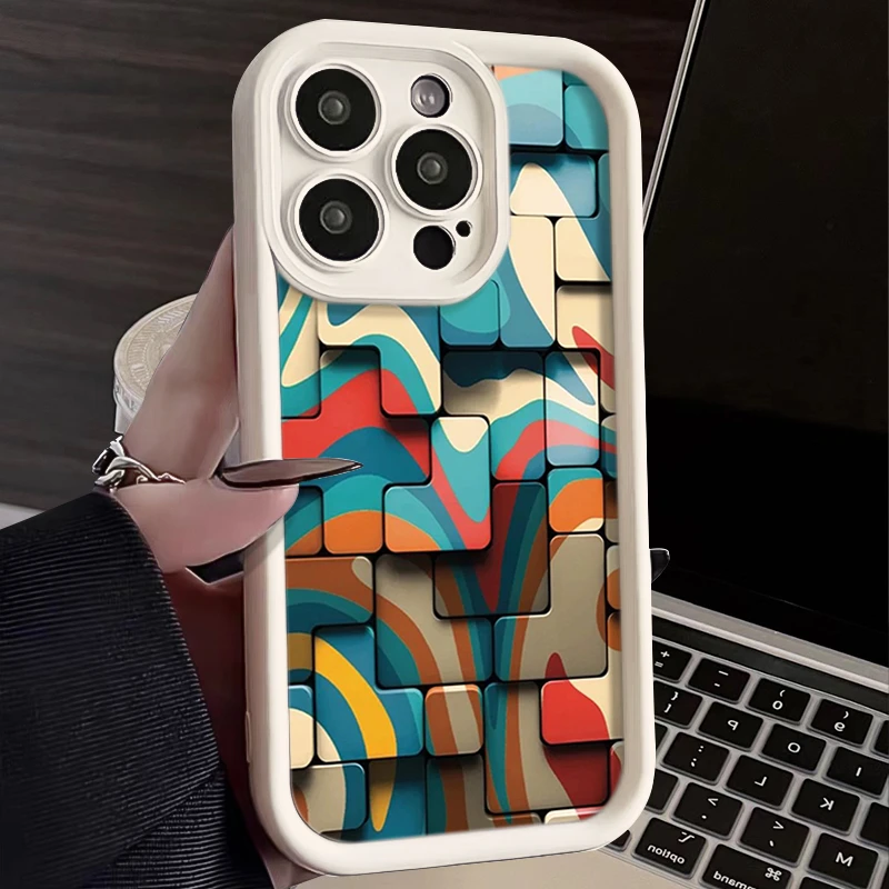 山水拼图iphone15苹果手机壳14promax新款13pro防摔12高级11全包X