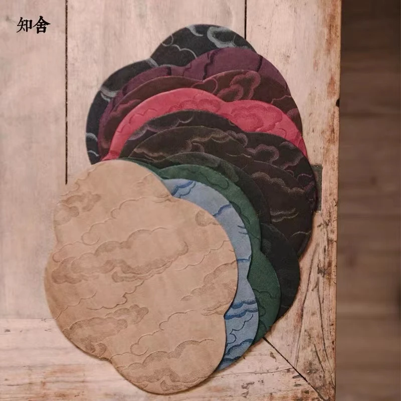 予御 | 杯垫壶垫 防烫隔热垫 知舍香云纱海棠壶承垫 | 17*21cm