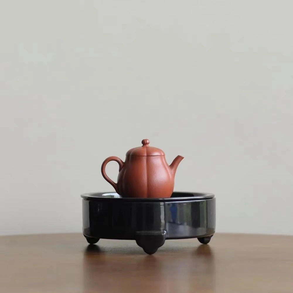 予御 |见山- 风雅宋云足壶承 瓷 手工  简约