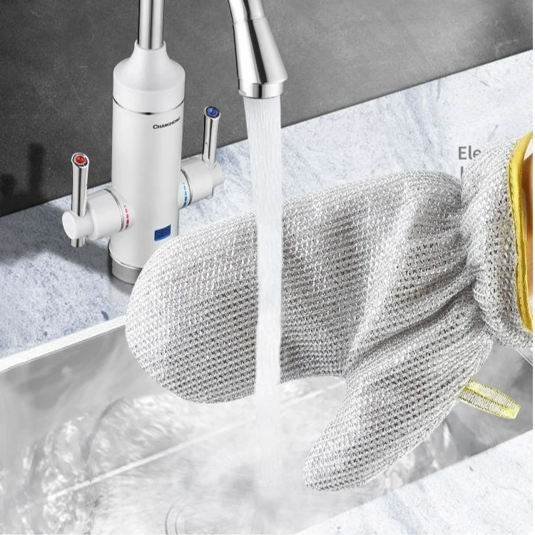 钢丝洗碗手套加长加厚防水多功能厨房家用刷锅不伤锅防烫水洗清洗