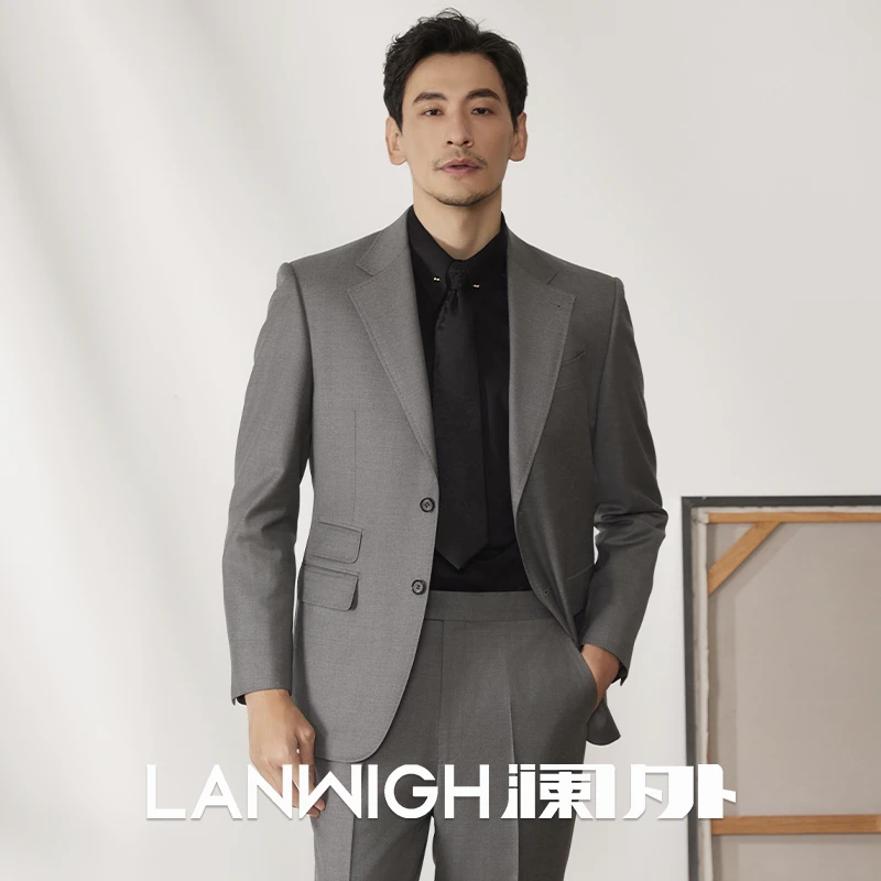 澜外【VBC】羊毛英式休闲西服套装商务西装高端结婚正装轻奢婚礼