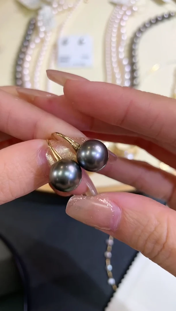 【闪购商品】海水珍珠耳饰18K金镶嵌现货发货(孤品一件)