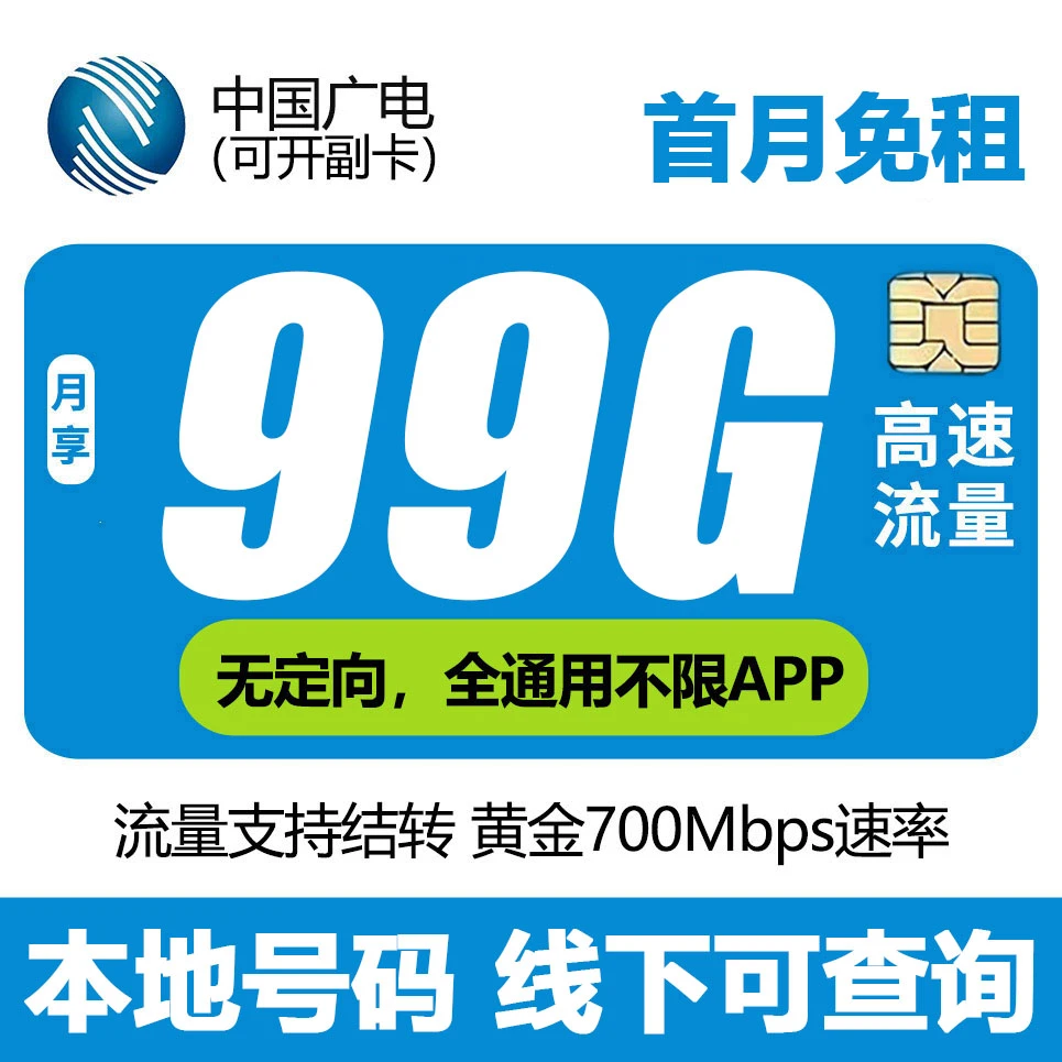 2024新上网卡电话卡手机卡广电大王卡流量卡本地低月租卡5G卡19