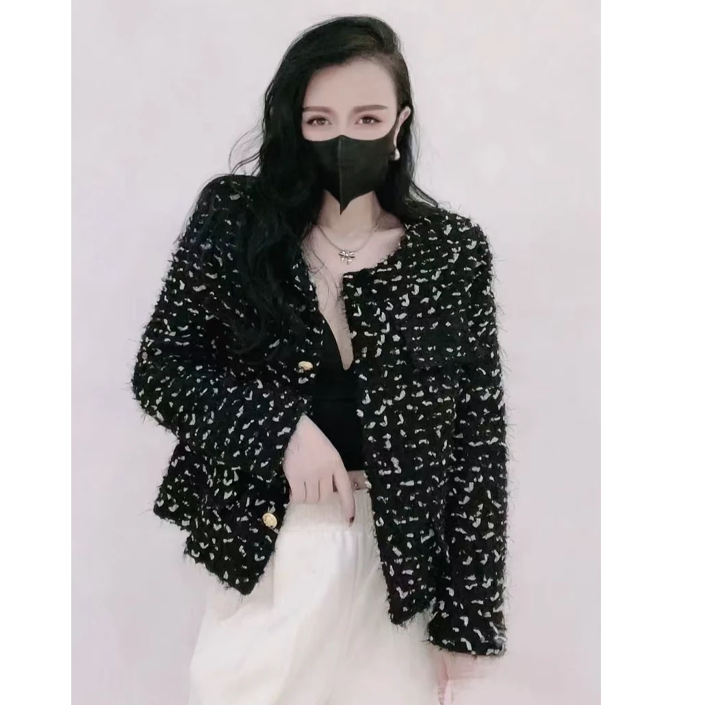 气质时尚百搭重工秋冬显瘦小香风短款外套W0006