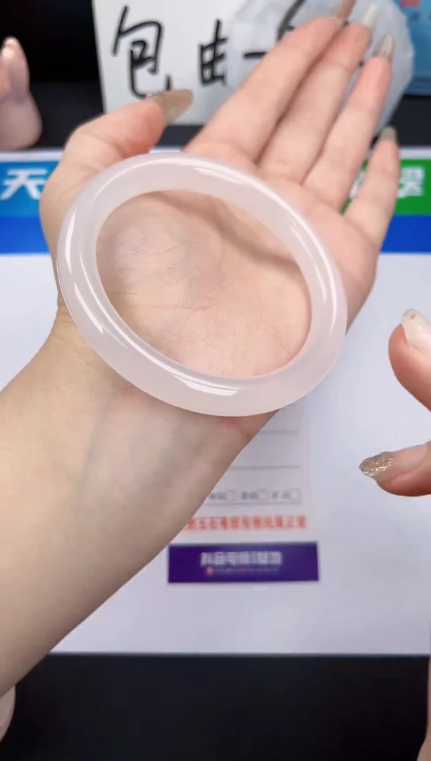 【闪购商品】石英质玉手镯未镶嵌008白51-64