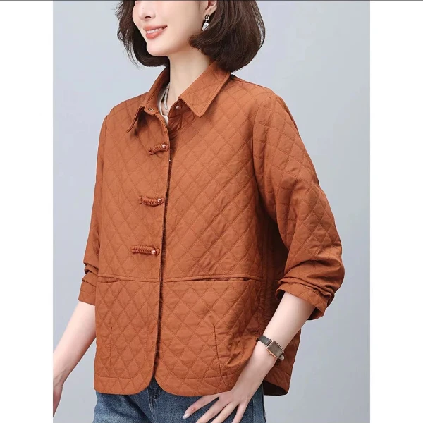 【丽姐家】秋季新款妈妈装外套休闲百搭宽松显瘦春秋女士长袖上衣