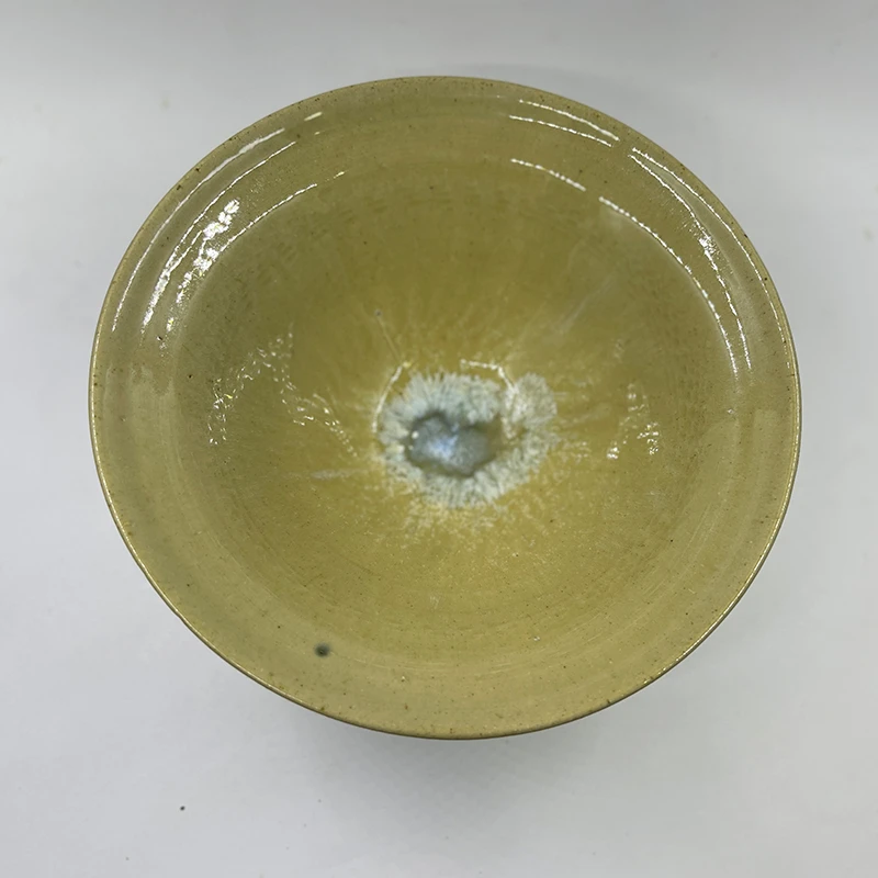 艺术家 刘鑫  冬月冰凌花系列大斗笠 手作陶瓷主人杯品茗杯 11382