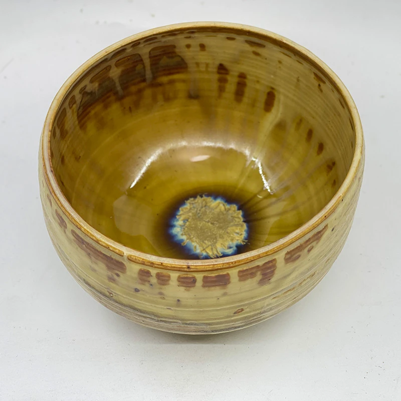 【惊】艺术家  刘鑫水晶 大茶碗 手作陶瓷 10592