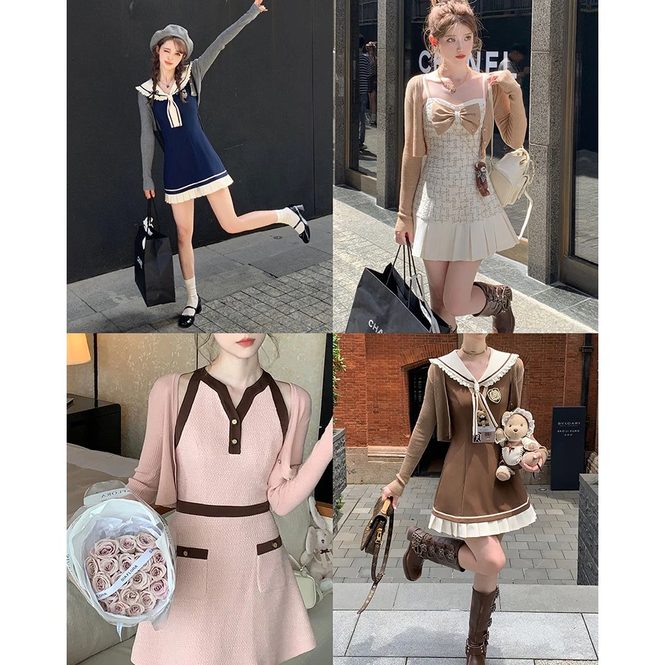 Acaine阿彩呢 初秋修身针织开衫新款小巧百搭多色外套长袖上衣