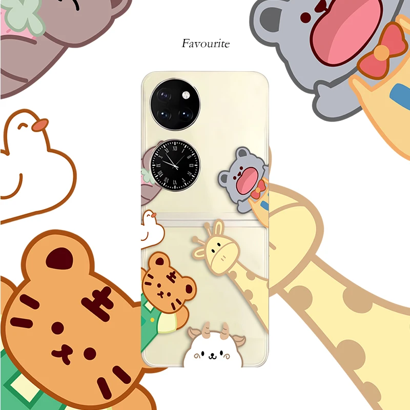 多个动物适用华为Pocket S折叠屏手机壳P50pocket创意p50宝盒简约