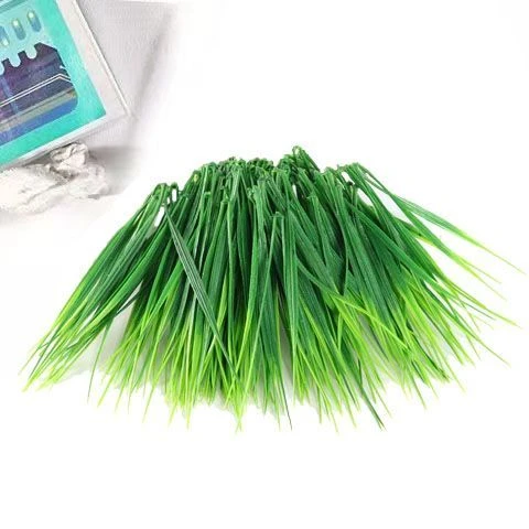 仿真水草芦苇叶 家居阳台假绿植装饰摆件 风信叶子造景手工假花