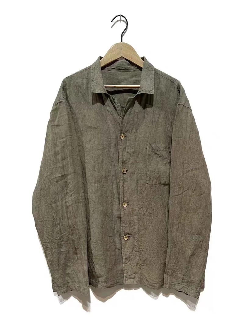 山山家-左岸迷香【薄外套】Z23SSH008宽松长袖休闲复古时尚薄款春夏