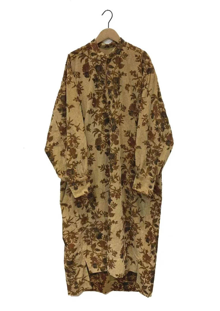 山山家-左岸迷香【连衣裙】Z24FW5012纯棉印花复古宽松长款小众时尚