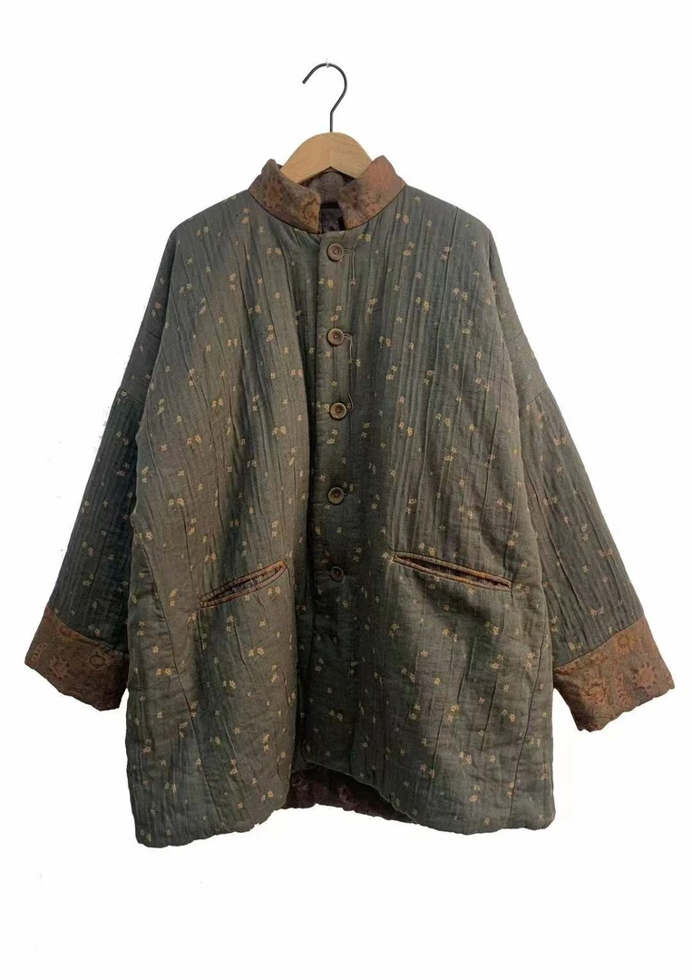 山山家-左岸迷香【棉衣】Z24FW8028民族风复古立领中国风小众新中式