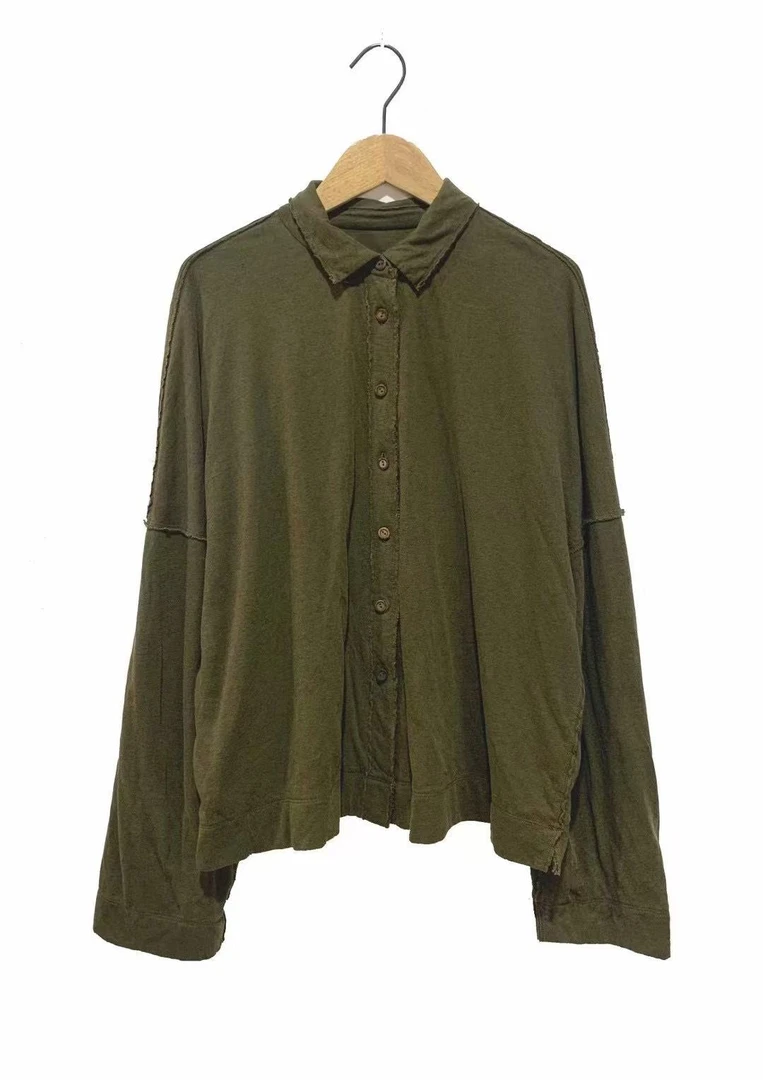 山山家-左岸迷香【外套】Z24FW4013原创棉羊毛针织休闲纯色翻领长袖