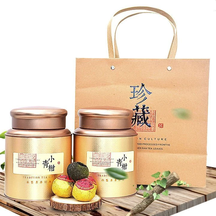 新会正宗陈皮小青柑特级云南普洱熟茶叶柑普茶250g500g送礼罐装