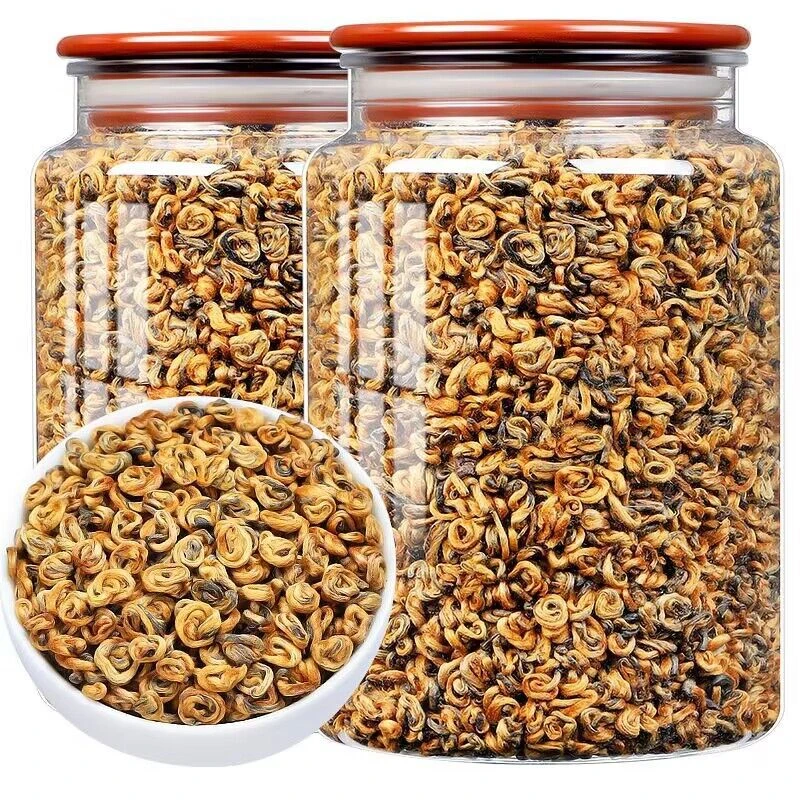 正宗云南滇红茶金螺茶叶蜜香型古树红茶2023新茶特级滇红金螺罐装