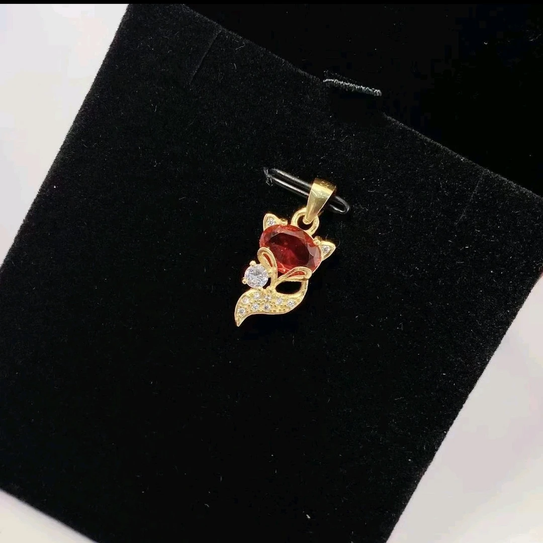 吊坠足银 足银黄色狐狸吊坠（单吊坠不含链））