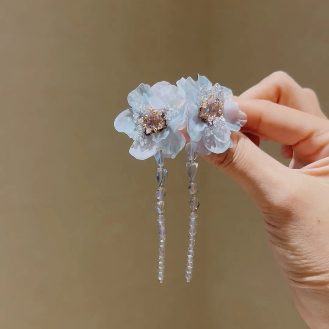 西子新款高定蝶花耳钉