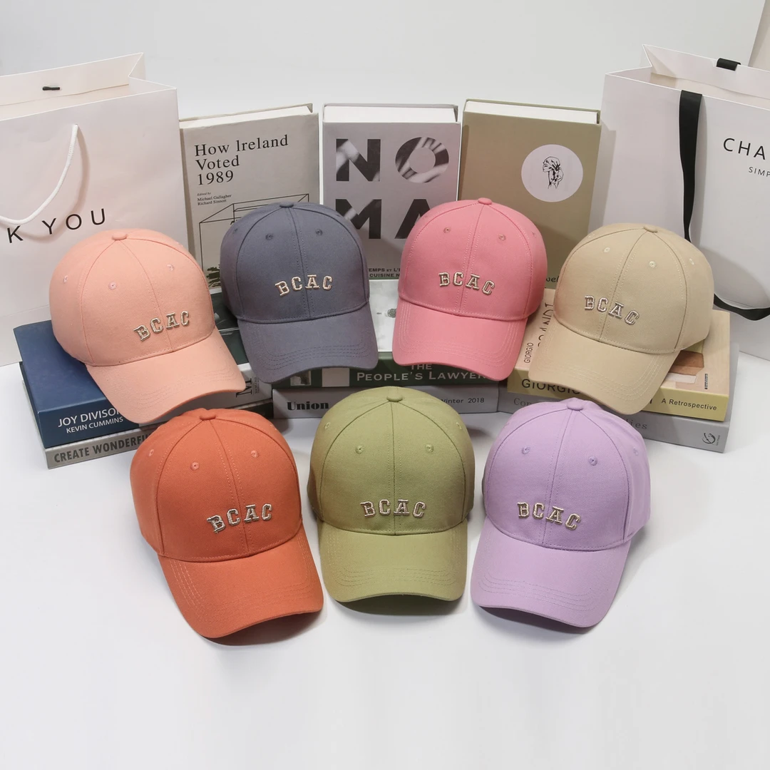 四季帽子遮阳户外休闲帽新款情侣款糖果色网红时尚潮流棒球鸭舌帽