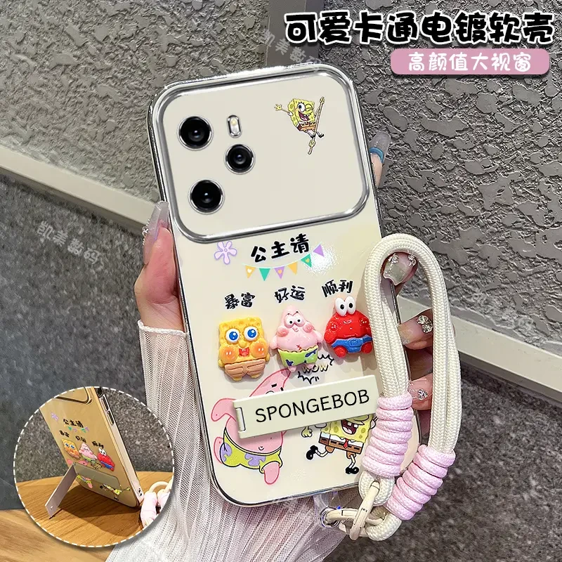 适用荣耀100pro手机壳好运顺利大视窗折叠支架女款可爱防摔保护套