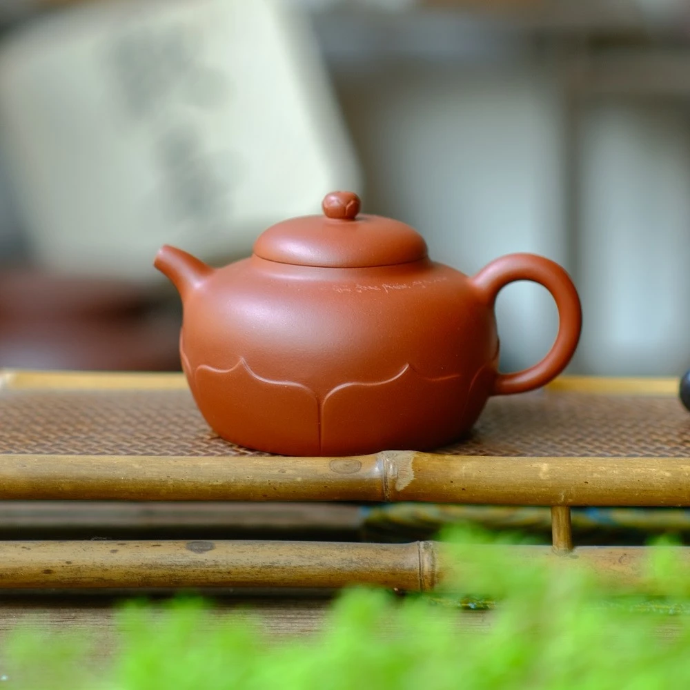 禅莲壶红清水泥高群紫砂
