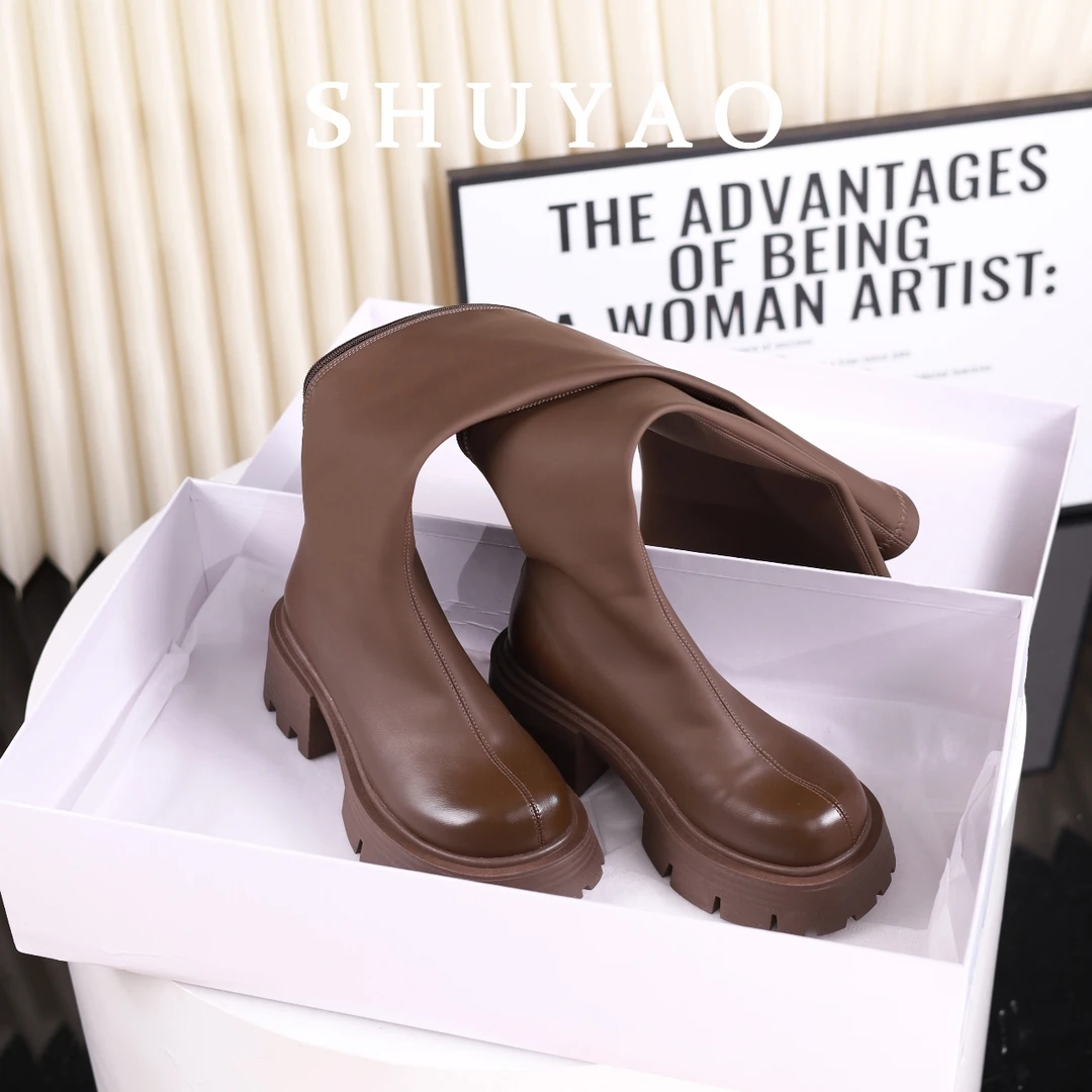 丫丫宠粉阳光丽人时尚长筒靴-D668-23778R