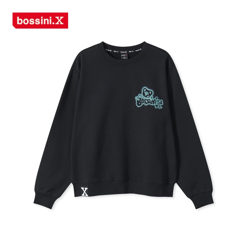 bossiniX女装潮牌2022年秋季新款街头潮流圆领卫衣女宽松纯棉上衣