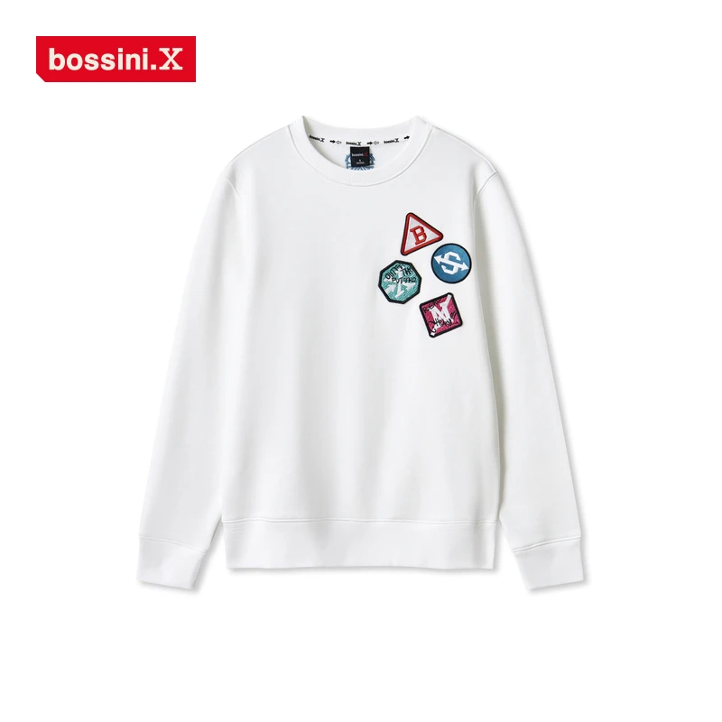 bossiniX女装潮牌2022年秋冬新款美式休闲圆领卫衣女宽松街头上衣