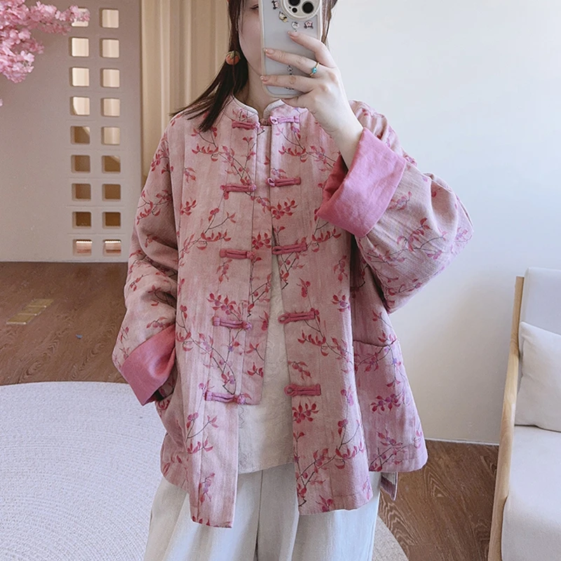 【清秋】春季国风原创新品女装复古盘扣廓形休闲款开衫外套 51799